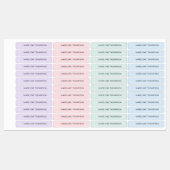 かわいいキッズパステル色線名 ラベル (シート)