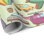 かわいいキッズパターン ラッピングペーパー (ロールコーナー)