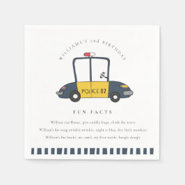 かわいいキッズパトカー任意の年齢の誕生日おもしろい事実 スタンダードカクテルナプキン