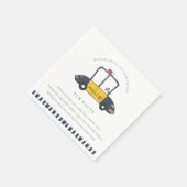 かわいいキッズパトカー任意の年齢の誕生日おもしろい事実 スタンダードカクテルナプキン (角)