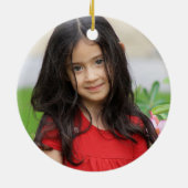 かわいいキッズパーソナライズされたスケッチクリスマスツリー セラミックオーナメント (裏面)