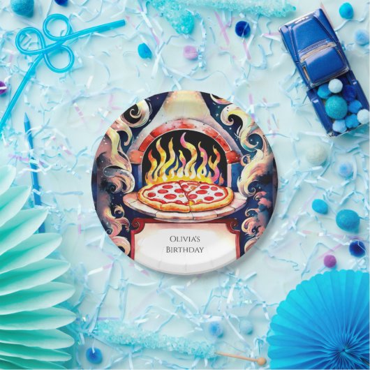 かわいいキッズピザ誕生日 ペーパープレート (パーティー)