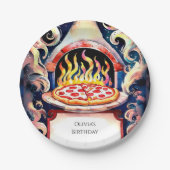 かわいいキッズピザ誕生日 ペーパープレート (正面)