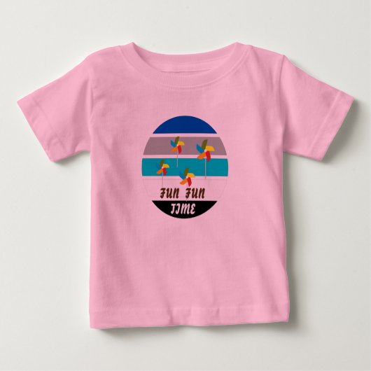かわいいキッズピンク ベビーTシャツ (正面)