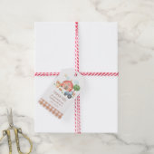 かわいいキッズファーム動物誕生日ありがとう ギフトタグ (より糸付き)