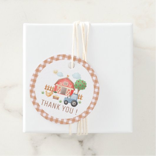 かわいいキッズファーム動物誕生日ありがとう フェイバータグ (インサイチュ)