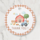 かわいいキッズファーム動物誕生日ありがとう フェイバータグ (正面)