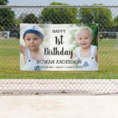 かわいいキッズフォトコラージュ任意の年齢の誕生日パーティー 横断幕 (インサイチュ)