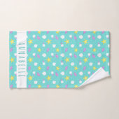 かわいいキッズブルーピンクマーメイドプリンセスシーシェル バスタオルセット (ハンドタオル)