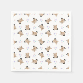 かわいいキッズホース納屋周囲の庭ファームアニマルズ スタンダードカクテルナプキン