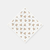 かわいいキッズホース納屋周囲の庭ファームアニマルズ スタンダードカクテルナプキン (角)