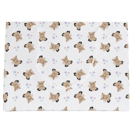 かわいいキッズホース納屋周囲の庭ファームアニマルズ ラージペーパーバッグ