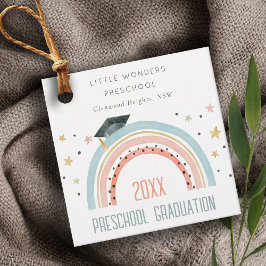 かわいいキッズボホレインボースタープレスクール卒業 フェイバータグ