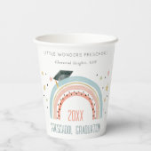 かわいいキッズボホレインボースタープレスクール卒業 紙コップ (裏面)