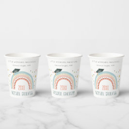 かわいいキッズボホレインボースタープレスクール卒業 紙コップ