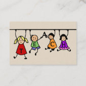 かわいいキッズマンガの言葉教えを隠して 名刺 (裏面)