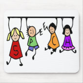 かわいいキッズマンガスピーチセラピストアート マウスパッド (正面)