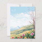 かわいいキッズマンガバニーエッグハッピーイースター シーズンカード (裏面)