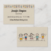 かわいいキッズマンガ先生チューターコーチ 名刺 (正面/裏面)