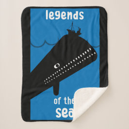 かわいいキッズムビーディック海の怪物 シェルパブランケット