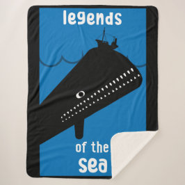 かわいいキッズムビーディック海の怪物 シェルパブランケット
