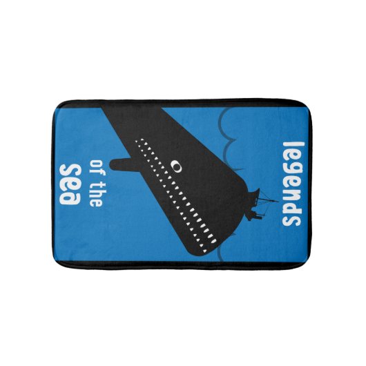 かわいいキッズムビーディック海の怪物 バスマット (正面)