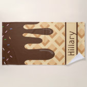 かわいいキッズモノグラムガーリービーチタオル ビーチタオル (正面)