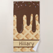 かわいいキッズモノグラムガーリービーチタオル ビーチタオル (正面)