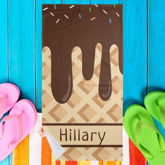 かわいいキッズモノグラムガーリービーチタオル ビーチタオル