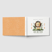 かわいいキッズライオンの葉カスタムの就学前 ゲストブック (全面)