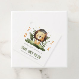 かわいいキッズライオンの葉カスタムの就学前 フェイバータグ