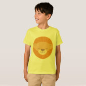 かわいいキッズライオン頭 Tシャツ (正面フル)