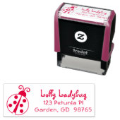 かわいいキッズラディバグ差出人住所スタンプ自己インク セルフインキングスタンプ (インサイチュ)