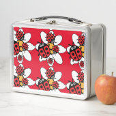 かわいいキッズラディバードファミリーメタルランチボックス メタルランチボックス (インサイチュ)