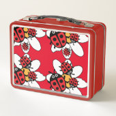 かわいいキッズラディバードファミリー メタルランチボックス (裏面)