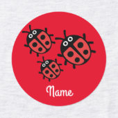 かわいいキッズラディバードファミリー ラベル (デザイン1)