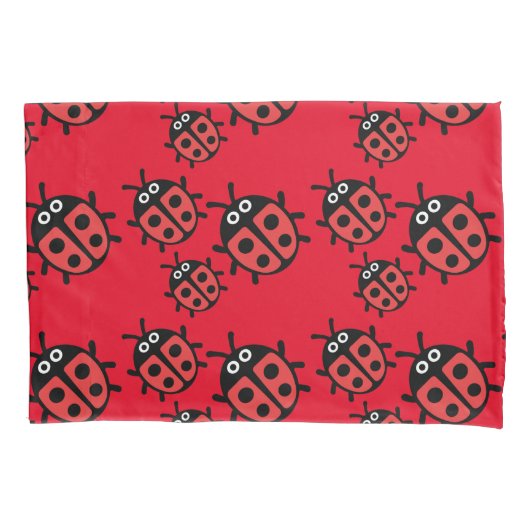 かわいいキッズラディバードファミリー 枕カバー (正面)