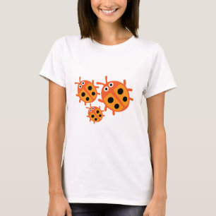 かわいいキッズラディバードファミリーTシャツ Tシャツ