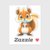 かわいいキッズリス森林動物マンガグラフィック シール (シート)