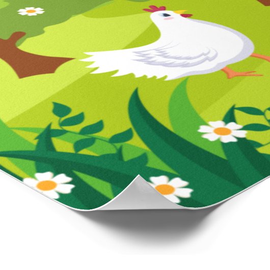 かわいいキッズルームファームハウスポスター ポスター