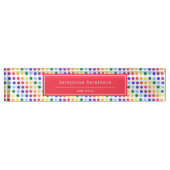 かわいいキッズレインボー水玉模様 パーソナライズされた デスクネームプレート (正面)