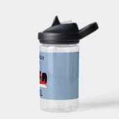 かわいいキッズレッドレーシングカー新学期 ウォーターボトル (左面)