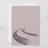 かわいいキッズレースカーテーマカラフル誕生日パーティー 招待状 (裏面)