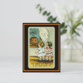 かわいいキッズ不気味ヴィンテージハロウィーン ポストカード (スタンド正面)