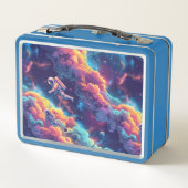 かわいいキッズ宇宙飛行士カスタム メタルランチボックス (裏面)