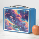 かわいいキッズ宇宙飛行士カスタム メタルランチボックス (インサイチュ)