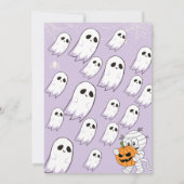 かわいいキッズ招待状ハロウィーンの衣装パーティー 招待状 (裏面)