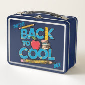 かわいいキッズ新学期 メタルランチボックス (正面)