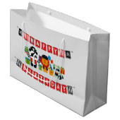 かわいいキッズ海賊バースデーパーティー ラージペーパーバッグ (正面アングル)