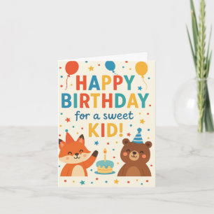 かわいいキッズ誕生日カード カード